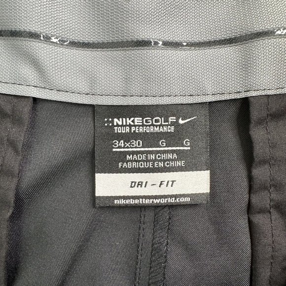 Nike Golf Men's Tour Performance Pants Dri-Fit Zip Fly Packets Size 34x30 Black - Picture 9 of 11